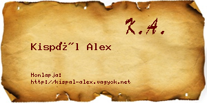 Kispál Alex névjegykártya