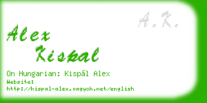 alex kispal business card