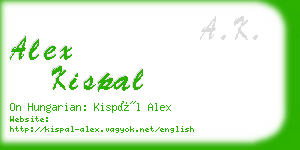 alex kispal business card